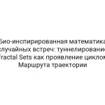 Био-инспирированная математика случайных встреч: туннелирование Fractal Sets как проявление циклом Маршрута траектории