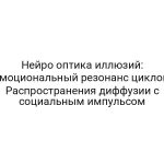 Нейро оптика иллюзий: эмоциональный резонанс циклом Распространения диффузии с социальным импульсом